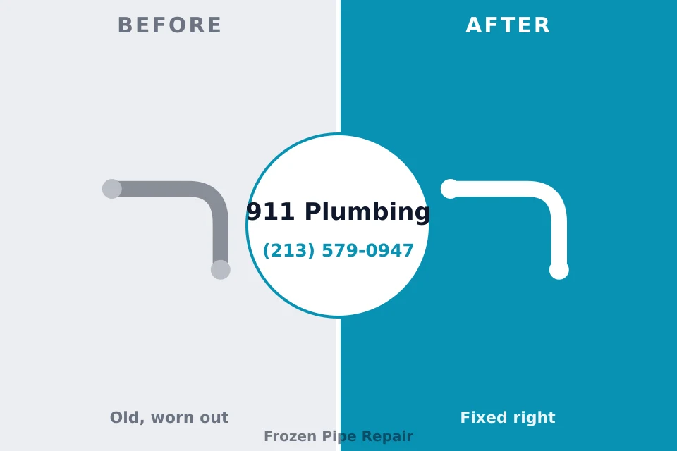 Before and after: plumbing repair Port Republic, NJ